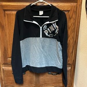 Pink zip sweater top